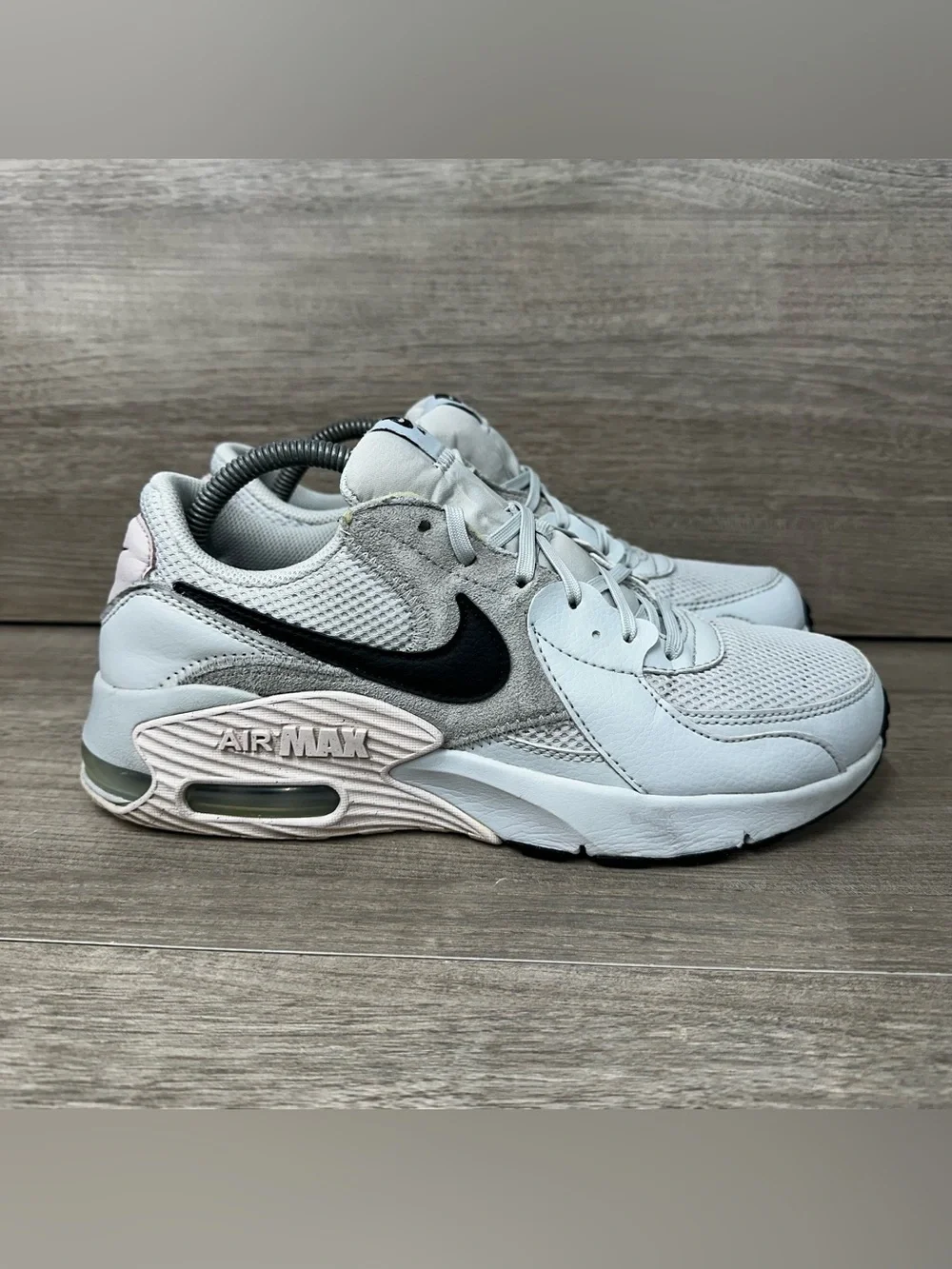 Nike Women's Air Max Excee CD5432-002 White Dust Pink Leather Sneakers Size 9.5